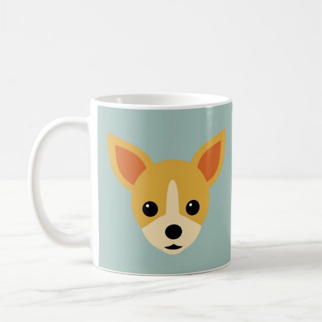 Customizable Chihuahua face mug (Left)