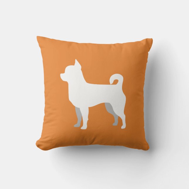 Customizable Chihuahua Silhouette Pillow (Front)