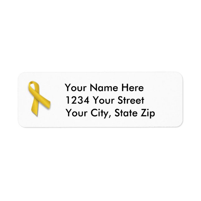 Customizable Childhood Cancer Address Label (Front)