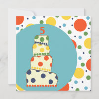 Customizable Child's Birthday Invitation - Dots