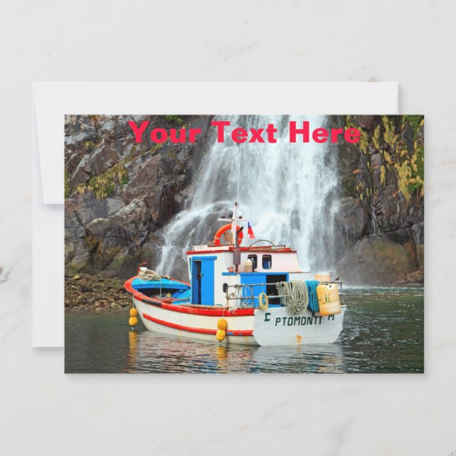 Customizable Chile waterfall Card (Front)