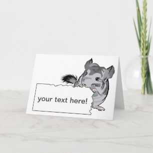 Customizable Chinchilla greeting birthday card