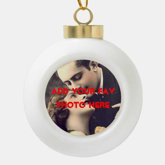 Customizable Chirstmas Ball Ornament - Your Photo (Front)