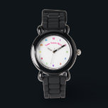 Customizable - Choose Your Fonts / Add Name / Text Watch<br><div class="desc">Unique Customizable Clock - Choose / add your favourite background and number colours !  
Choose / add your text / fonts / name / date / picture / image / logo ...  or else :)
( Edit > Select All > Choose Your Favourite Fonts )</div>