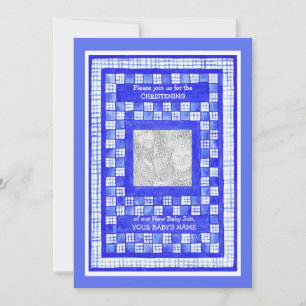 Customizable Christening Invitation Photo Card