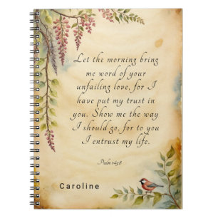 Customizable Christian Bible Verse Art Notebook