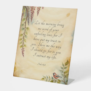 Customizable Christian Bible Verse Art Pedestal Sign