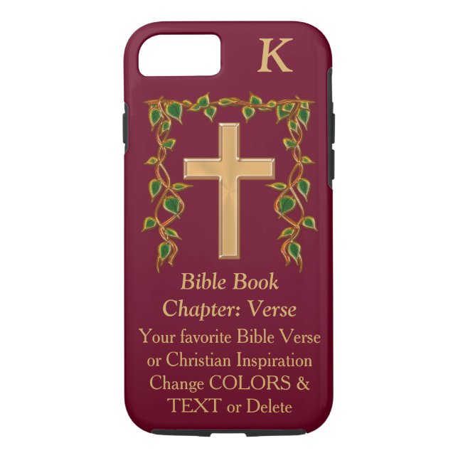 Customizable Christian Phone Cases YOUR TEXT (Back)