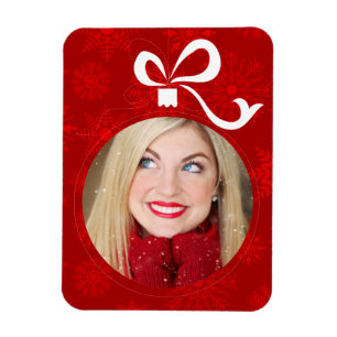 Customizable Christmas Ball Frame Magnet