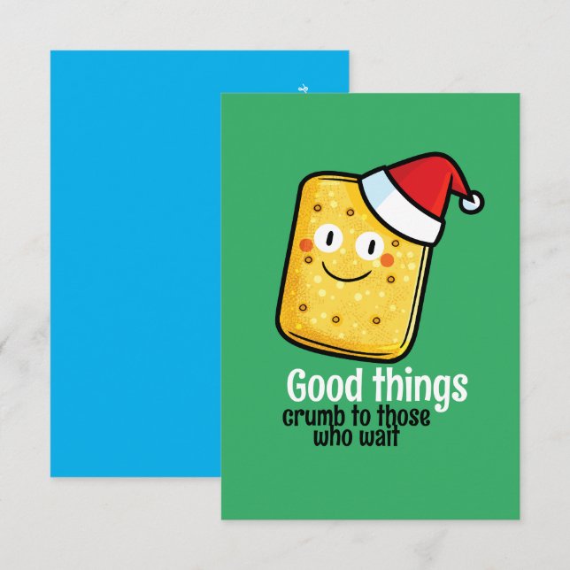 Customizable Christmas biscuit Thank You Card (Front/Back)
