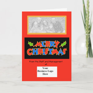 Customizable Christmas Business Photo Card