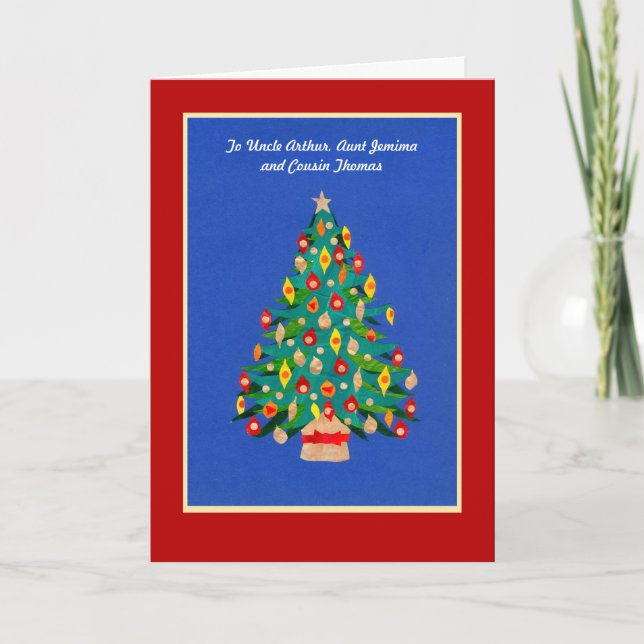 Customizable Christmas Card - Christmas Tree (Front)