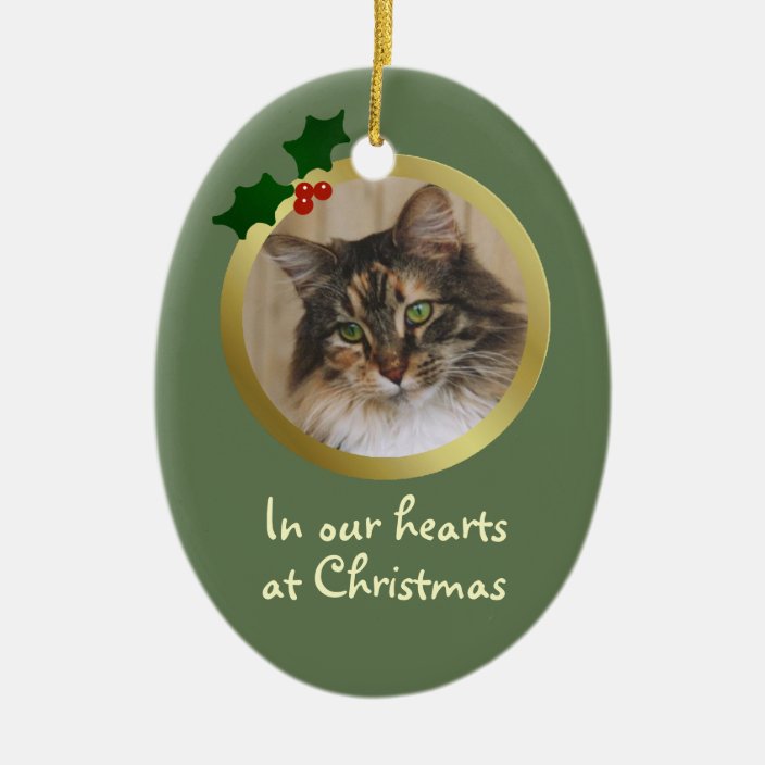 Customizable Christmas Cat Memorial Ornament | Zazzle.ca