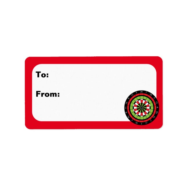 Customizable Christmas Dartboard Label (Front)
