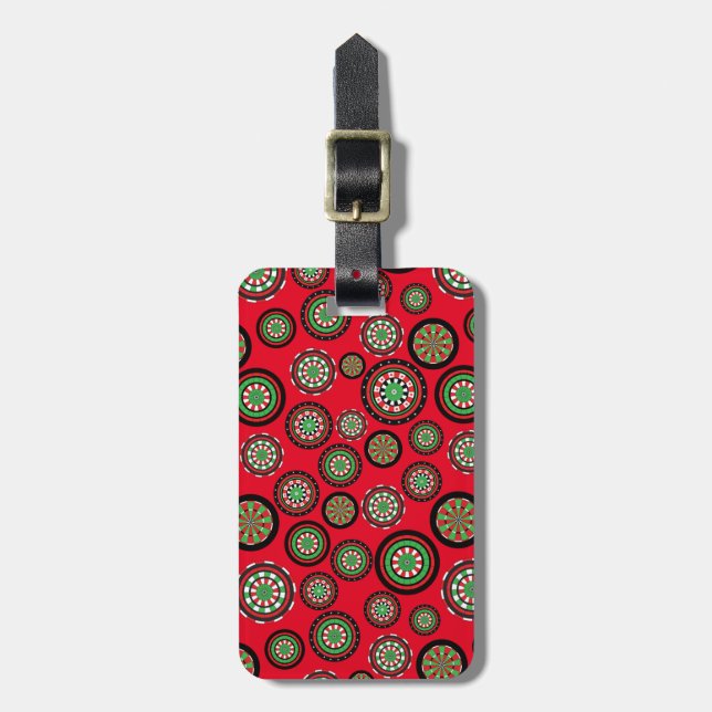 Customizable Christmas Dartboards Luggage Tag (Front Vertical)