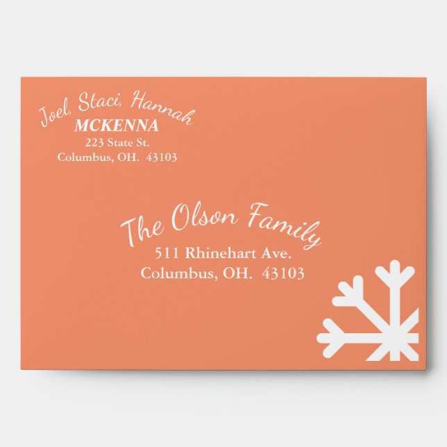 Customizable CHRISTMAS ENVELOPES (Front)