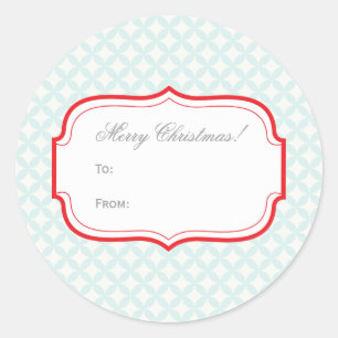 Customizable Christmas Gift Tag Sticker