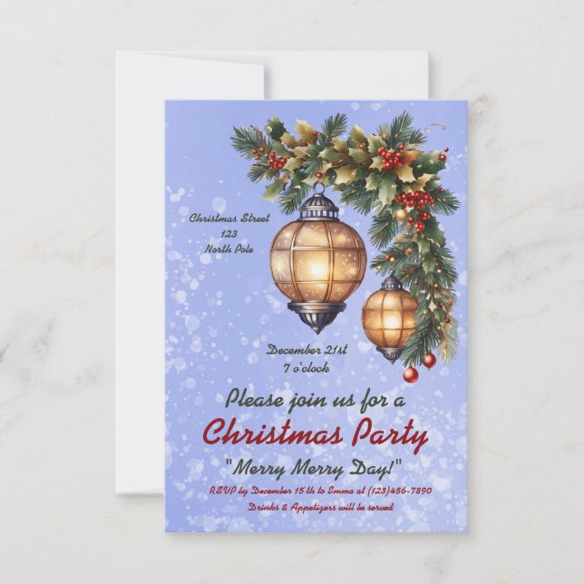 Customizable Christmas invite (Front)