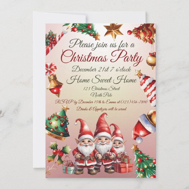 Customizable Christmas invite (Front)