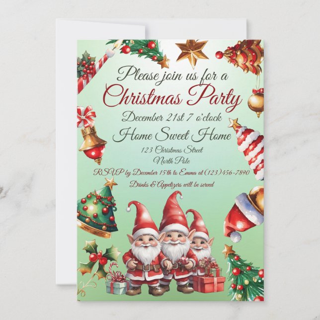 Customizable Christmas invite (Front)