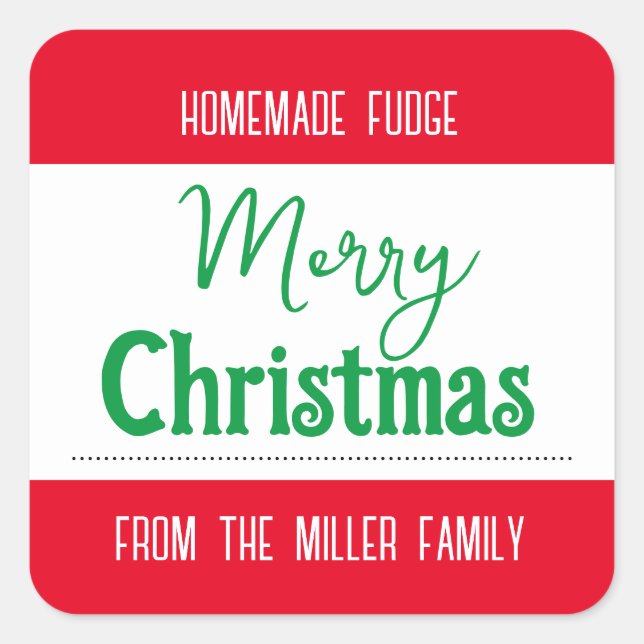 Customizable Christmas Label HM001_22sqv3 (Front)
