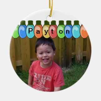 Customizable Christmas Lights Photo Ornament