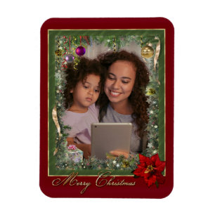 Customizable Christmas Magnet (upload your Photo) 