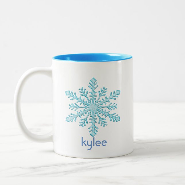  Customizable Christmas Mug, Holiday Cheer Two-Tone Coffee Mug (Left)