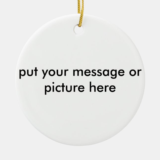 customizable christmas ornament (Front)