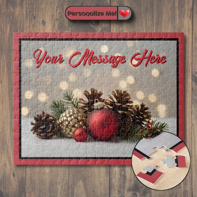Customizable Christmas Ornament Jigsaw Puzzle (Customizable Christmas Ornament Jigsaw Puzzle)