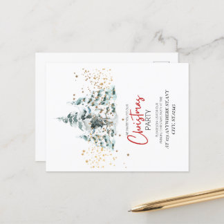 Customizable Christmas Party Postcard