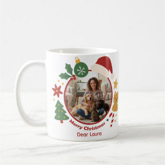 Customizable Christmas Pet Photo & Name Mug 