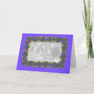 Customizable Christmas Photo Card - Holly Border