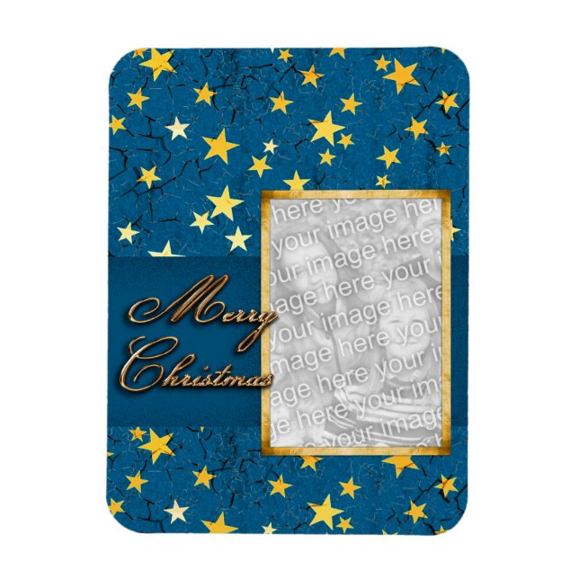 Customizable Christmas Photo Frame Magnet (Vertical)