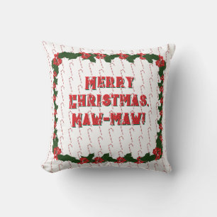 Customizable Christmas Photo Throw Pillow