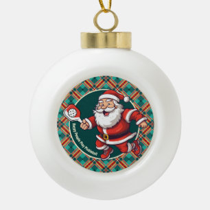 Customizable 🎅Christmas pickleball   Ceramic Ball Christmas Ornament