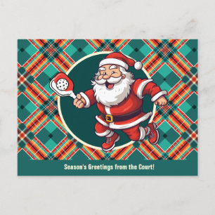 Customizable 🎅Christmas pickleball Holiday Postcard