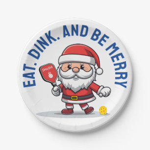 Customizable 🎅Christmas pickleball   Paper Plate