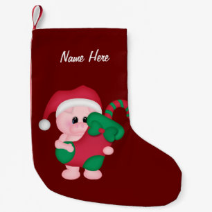 Customizable Christmas Pig Stocking