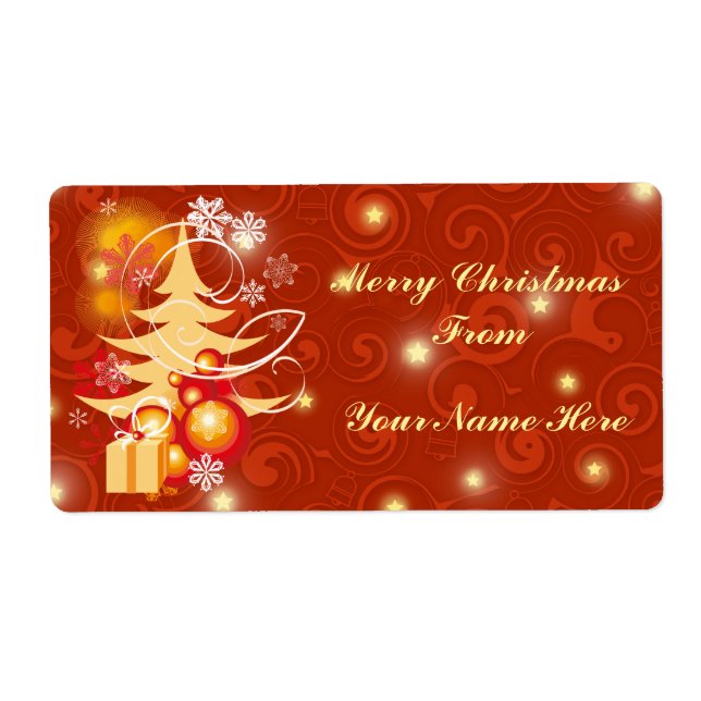 Customizable Christmas present gift labels (Front)