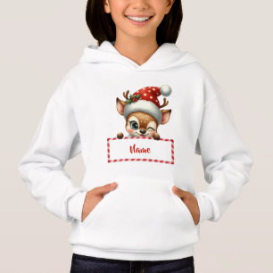 Customizable Christmas Reindeer & Candy Cane