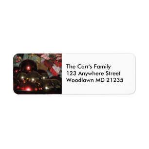 Customizable Christmas Return Address Label