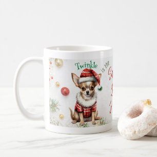 Customizable Christmas Santa Chihuahua  Coffee Mug