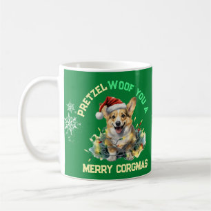 Customizable Christmas Santa Corgi Coffee Mug