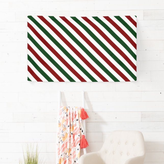 Customizable Christmas Stripes Banner (Insitu)