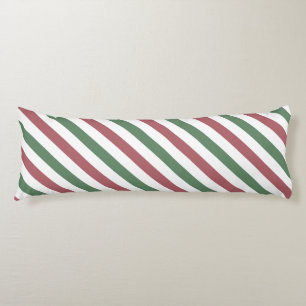 Customizable Christmas Stripes Body Pillow