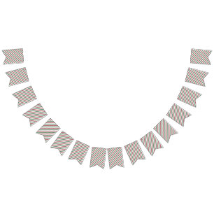 Customizable Christmas Stripes Bunting Flags