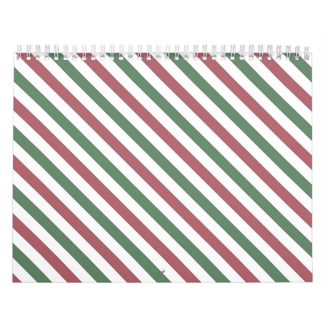 Customizable Christmas Stripes Calendar (Cover)