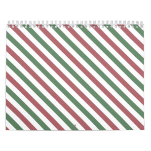 Customizable Christmas Stripes Calendar