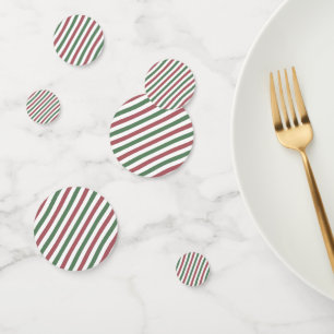 Customizable Christmas Stripes Confetti
